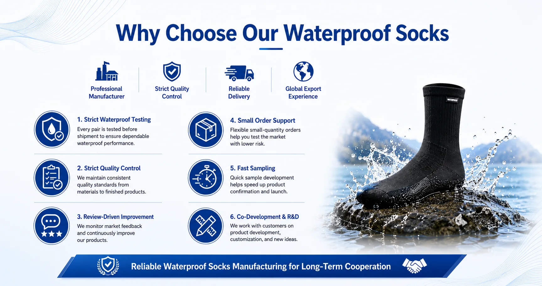Why choose Summitdry waterproof socks manufacturing advantages
