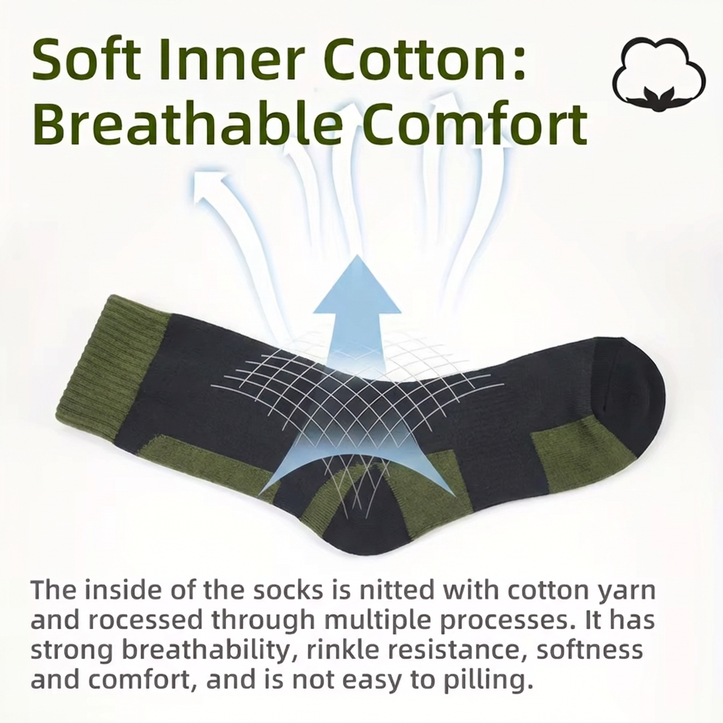 Knee-high waterproof socks soft inner cotton breathable comfort lining