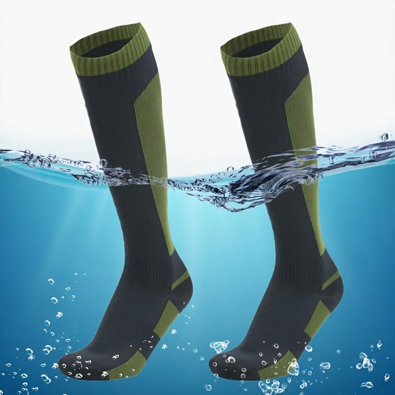 Knee-high long waterproof socks for fishing hiking and wet work
