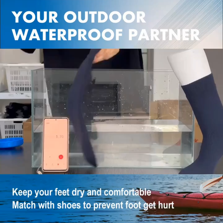 Waterproof socks water splash video preview