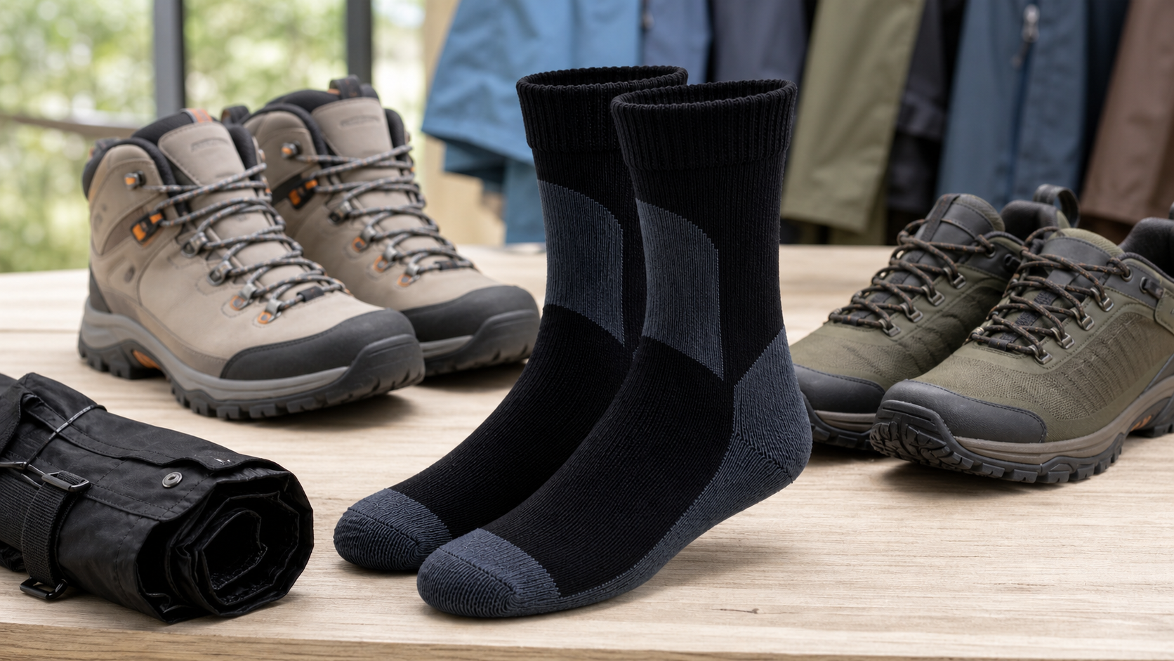 3-layer waterproof socks compared with waterproof shoes boots and gaiters