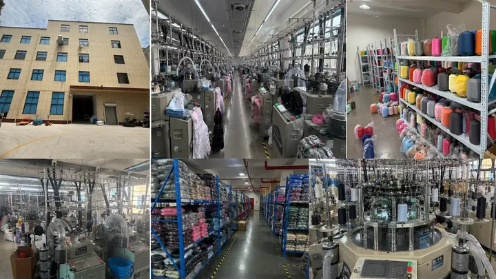 Waterproof socks factory building knitting workshop yarn storage warehouse and production equipment